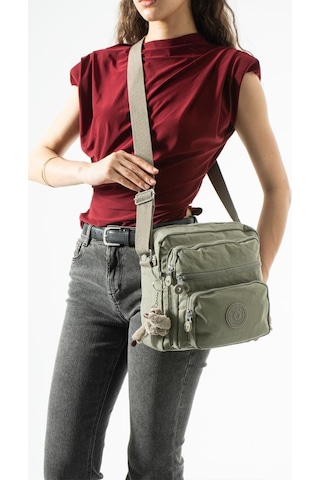 Baginn Kadın Postacı Çanta 28 32 Cm 571 Collection Klinkır Hafif Yağmur Geçirmez Klinkır Kumaş Çok Cepli Bej