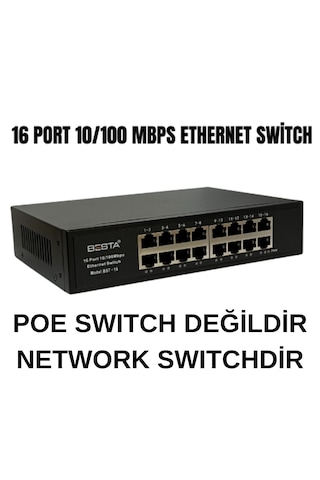 Arna 16 Port Network Ethernet Swıtch 10/100 Mbps