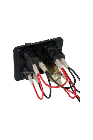 Marin Şarj + Voltmetre + Usb + Çakmak Soketi 12-24V 87 X 120Mm