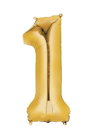 Showparty Folyo Balon 1 Rakam 100 Cm - Altın