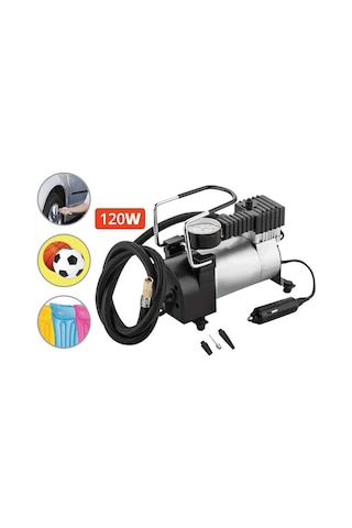 Piranha 12v 120w Basınç Gösterge Mini Hava Pompası Kompresör