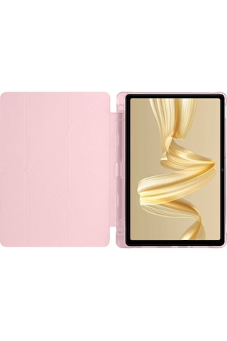Huawei Matepad Pro 12.2" Kılıf Katlanır Kalem Bölmeli Silikon Standlı Uyku Modlu Akıllı Kapak Kapaklı Kılıf