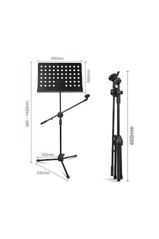 Lastvoice NT-110 Mikrofon + Şef Nota Standı Sehpası