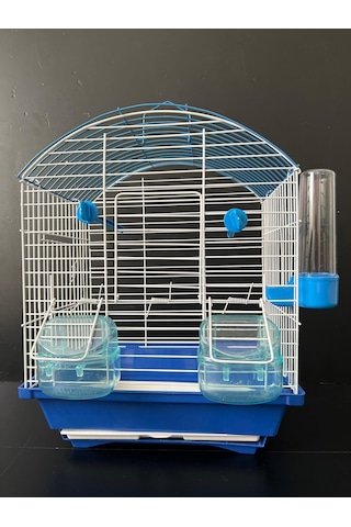 Çotanaklar Kafes Çift Kapılı Orta Boy Kuş Kafesi 38 x 30 x 23 CM