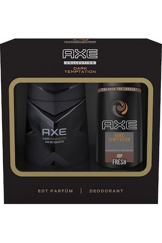 Axe Dark Temptation Erkek Parfüm EDT 50 ML + Temptation Erkek Sprey Deodorant 150 ML