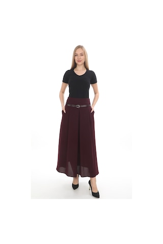 Soralline Kadın Etek 755 Mürdüm 95 Cm Boyunda Baharlık Etamin Des Mürdüm