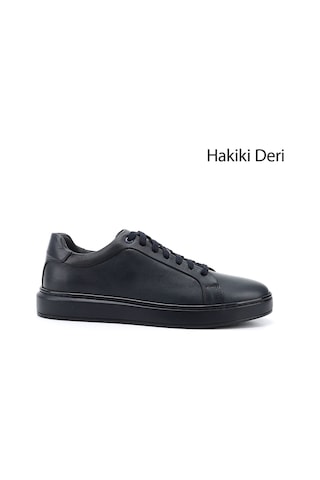 Gönderi(R) Gönderi R Erkek Lacivert Bağcıklı Kauçuk Taban Hakiki Deri Sneaker Ddma83531641 Lacivert