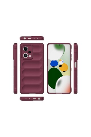 Xiaomi Poco X5 5g Kılıf Optimum Silikon - Bordo Çok Renkli
