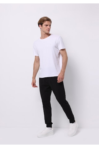Colins Slim Fit Orta Bel Düz Erkek Siyah Eşofman Altı Cl1076166 Q1.v2 Blk Siyah