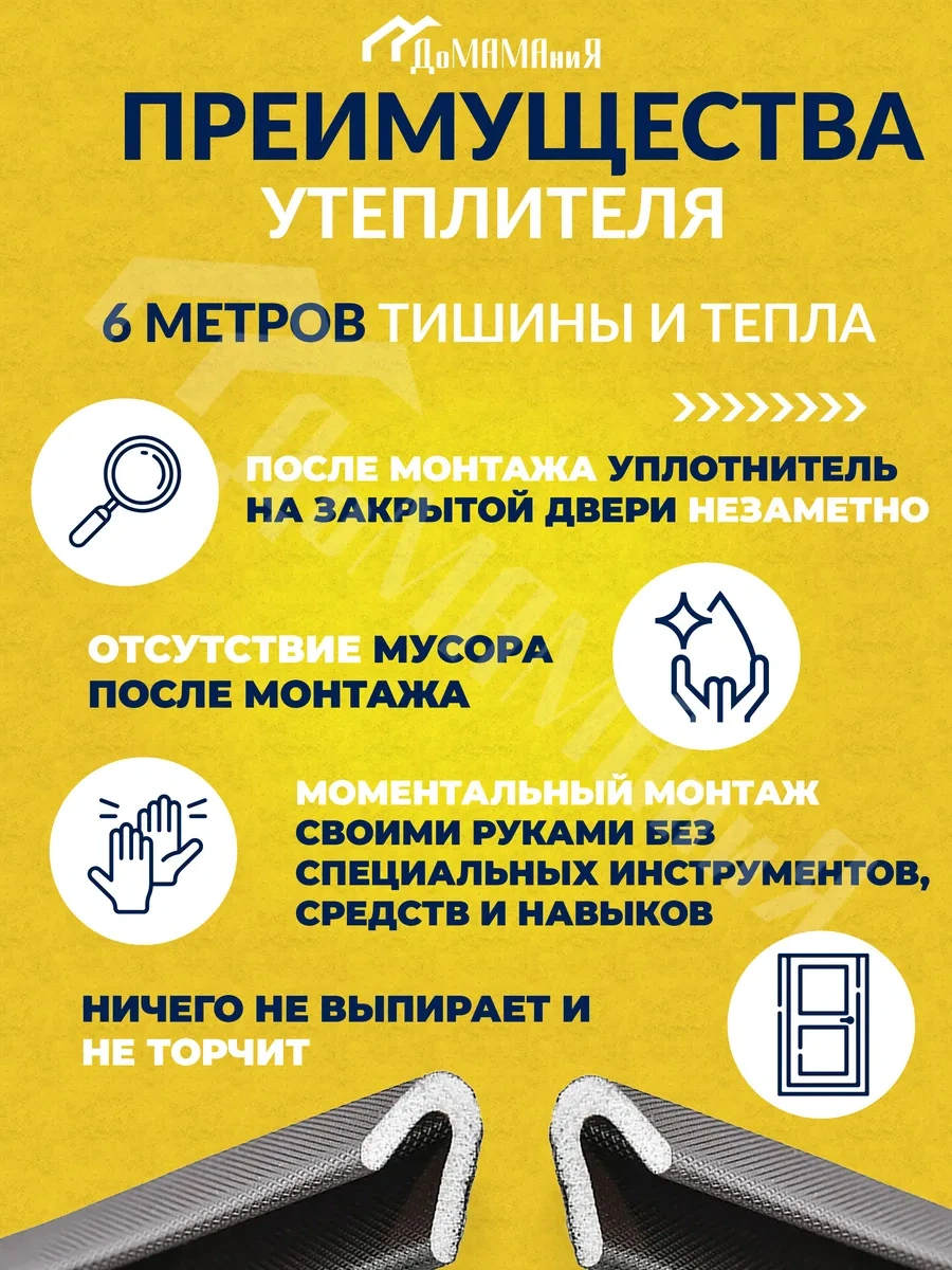 Domamania Kapı İçin Kendinden Yapışkanlı Yalıtım Contası 264182410 6