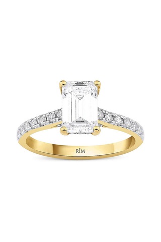1.95 Karat Emerald Tektaş Laboratuvar Pırlanta Yüzük - Hrd Sertifikalı Altın