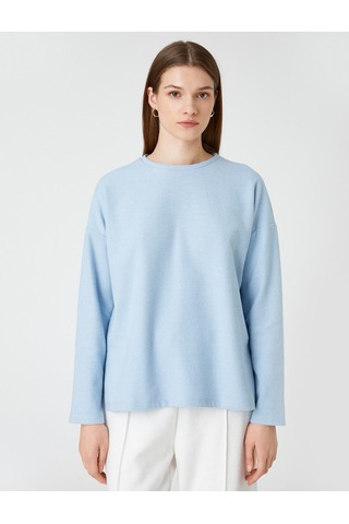 Koton Relax Fit Sweatshirt Uzun Kollu Mavi 3sak30009ek Mavi