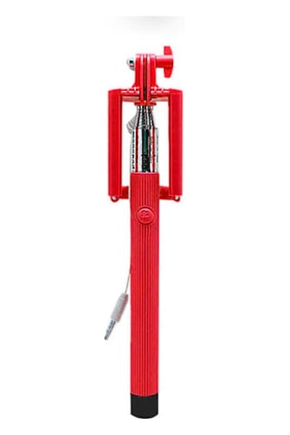 Kilifone - Selfie Çubuğu Slf 01 Kablolu Selfie Çubuğu - Kırmızı - T9372