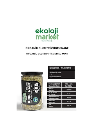 Ekoloji Market Organik Glutensiz Kuru Nane 30 G