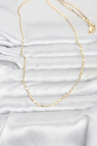 Cm 14k Gold Renk Lazerli Zincir Model 60 Cm Kadın Kolye Diğer