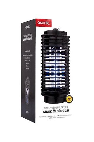 Asonic As-a23 3 Watt Siyah Uv Işıklı Sinek Öldürücü