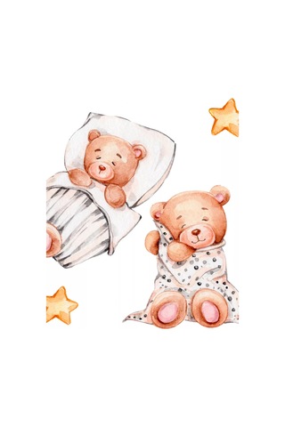 Artenuevo Duvar İç Mekan Çocuk Ayı Etiketleri 152778260 Mavi