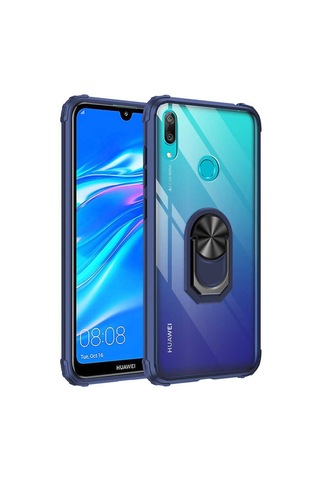 Huawei Y7 Prime 2019 Tam Korumali Yüzüklü Renkli Kenarli Manyetik 544177310