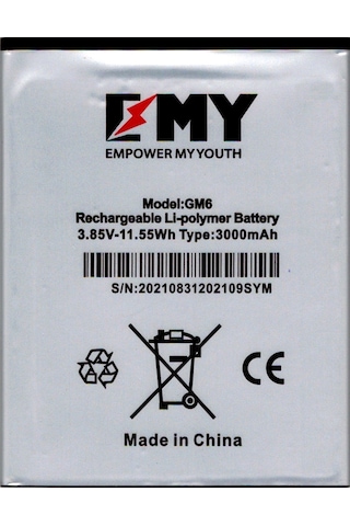 General Mobile Gm6 Uyumlu Emy Batarya