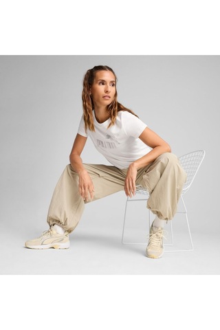 Puma Metallıc No. 1 Logo Tee Kadın Tişört Beyaz Beyaz