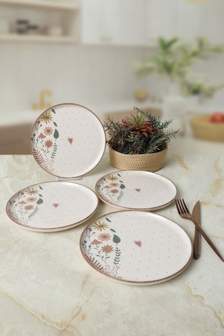 Keramika Soft Bloom Nordic Pasta Tabağı 22 Cm 4 Adet 22875 Çok Renkli