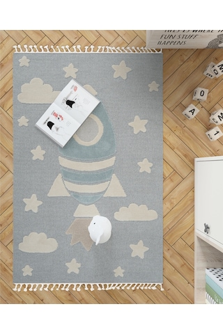Dolce Vita Halı Kids 474 Space Çocuk Odası Halısı Mavi