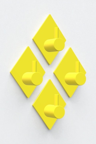 4'lü Askılık Havlu Askısı, Bornoz Askısı, Kapı Arkası, Duvara Monte, Dayanıklı Malzeme, Kırmızı 89 Kırmızı