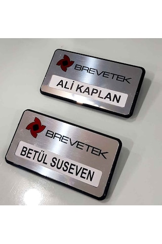 Yaka Kartı Metal Mıknatıslı Yaka Kartı Ürün 4-Baskili