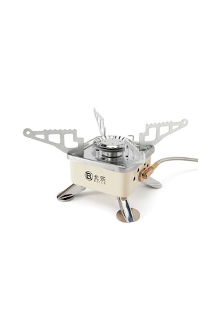 Yuntech01 Dışarıda Kullanıma Uygun Katlanabilir Gazlı Ocak - Kamp, Piknik İçin 5 Kişilik Kahve, Su Kaynatma Ve Yemek Pişirme Tesisatı Küçük Kareli Ocak + Uzun Gaz Tankı Borusu Çok Renkli