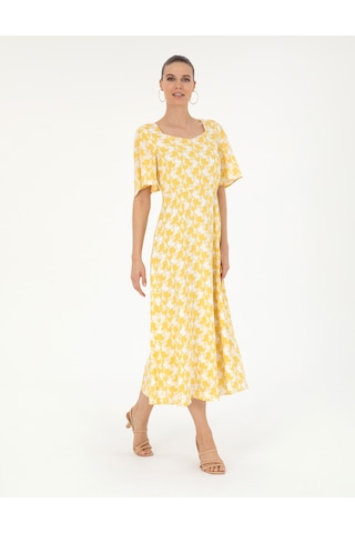 Pierre Cardin Kadın Sarı Elbise Dokuma 50283663-vr044 Sarı