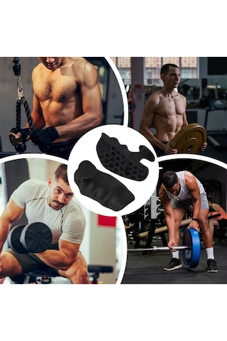 2 Adet Sporcu El Koruma Silikonu Fitness, Ağırlık Kaldırma Ve Antrenman İçin Kaymaz El Pedi 5570 Sarı