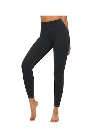 Wezone Kadınlar İçin Yüksek Bel, Ter Emici, Hızlı Kuruyan Yoga Ve Fitness Taytı SiYAH