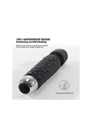 Pazly Tipi Su Siyah Masaj Aleti, Elektrikli El Değnek, Geçirmez, Vw Siyah Model Siyah