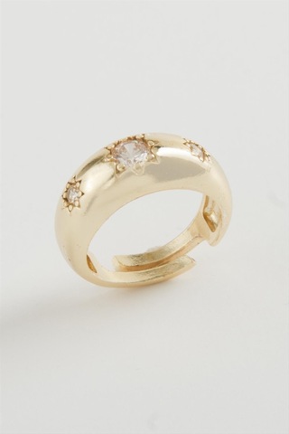 Yıldız Taşlı Yüzük Çok Renkli