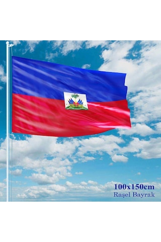 Haiti Bayrağı - 100x150 Cm 1 Metre X 1,5 Metre - Raşel Kumaş 1