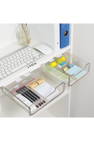 2 Adet Çekmece, Çalışma Masası Altında, Kendinden Yapışkanlı