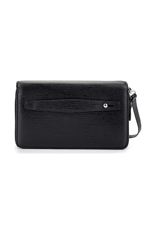 Tamer Tanca Erkek Hakiki Deri Siyah El Çantası 301 3015 Erk Canta Sk24-25 Sıyah Agc Kbg Siyah