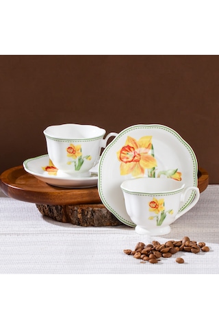 Perotti 16871-2 De Flore 2 Kişilik Porselen Kahve Fincan Takımı