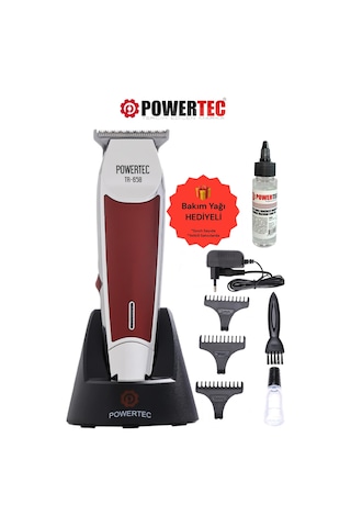 Powertec TR-658 Profesyonel Ense Sakal Çizim Tıraş Makinesi Bordo