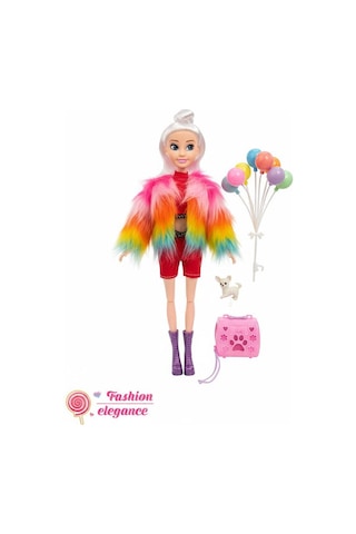 Ctoy Moda Aksesuarlı Oyuncak Bebek Desenli Ceket 30 Cm 867112