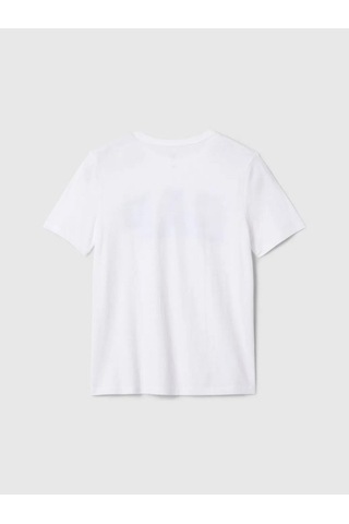 Gap 708370003 V-bas Ss Logo Tee Erkek Çocuk Tişört Beyaz