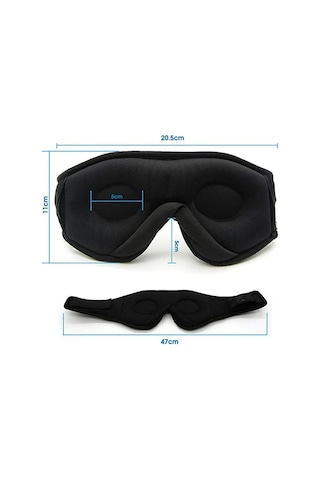 Lixiaqu01 Uyku Kulaklıkları İçin Maske Bluetooth 3d Göz Maskesi