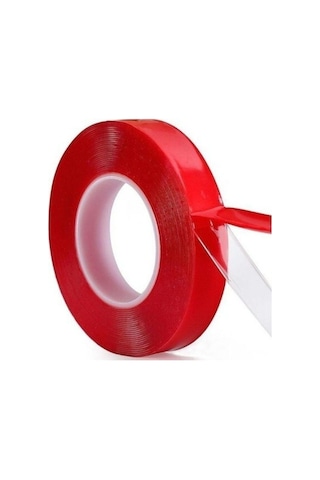 Çift Taraflı Silikonlu 2 Metre Şeffaf Bant 10 Mm X2m Geçirmz Süper Güçlü Montaj Band