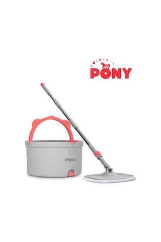 Pony Gri Temiz & Kirli Suyu Ayırma Özelliği Otomatik Temizlik Seti Mop Paspas