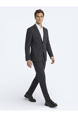 Kip Antrasit Düz Modern Fit Örme Takım Elbise