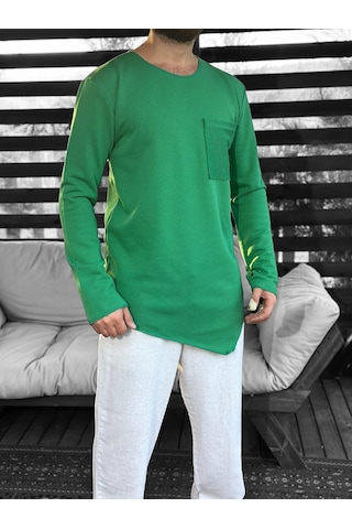Cocopelli Asimetrik Cep Detaylı Yes İl Sweat Coc2402 Yeşil