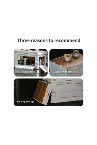 Naturehike Ling Yue L Kapaklı Katlanır Saklama Kutusu Seyahat Organizatörü Light Beige Gray - 23 Lt Beyaz