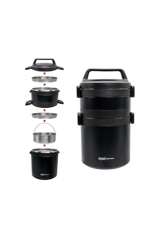 Rox Camping 2.2 Lt Yemek Termosu Siyah