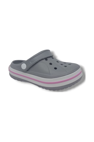 Zerhan Cflex 22233 Kadın Gri Beyaz Pembe Sabo Terlik Sandalet Gri