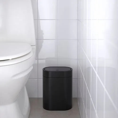 Ikea Brogrund Dokunmatik Çöp Kutusu, Siyah, 4 Lt